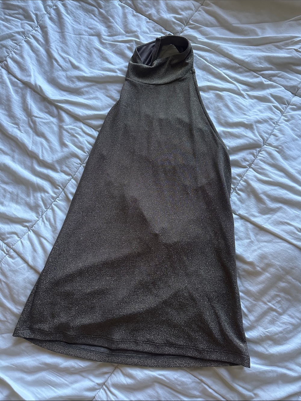 Banana Republic Metallic Charcoal Halter Top